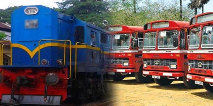 Train and Bus - 21 සිට 23 තෙක් දුම්රිය 17 ක් සහ ලංගම - පෞද්ගලික බස් පළාත් තුල ධාවනයේ