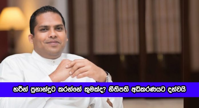 Harin Fernando - හරීන් ප්‍රනාන්දුට කරන්නේ කුමක්ද? නීතිපති අධිකරණයට දන්වයි