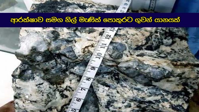 ආරක්‍ෂාව සමග නිල් මැණික් පොකුරට ගුවන් යානයක්