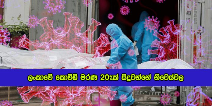 Covid Deaths in Houses - ලංකාවේ කොවිඩ් මරණ 20%ක් සිදුවන්නේ නිවෙස්වල