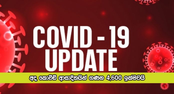 Covid New Cases Today in Sri Lanka - අද කොවිඩ් ආසාදිතයින් ගණන 4,600 ඉක්මවයි