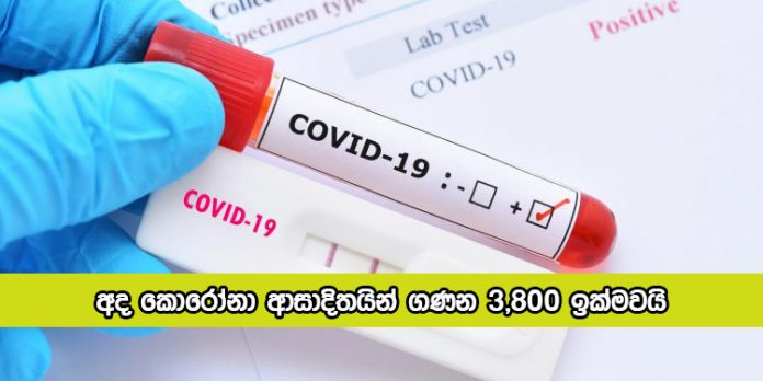 Covid New Positive Cases Today in Sri lanka - අද කොරෝනා ආසාදිතයින් ගණන 3,800 ඉක්මවයි