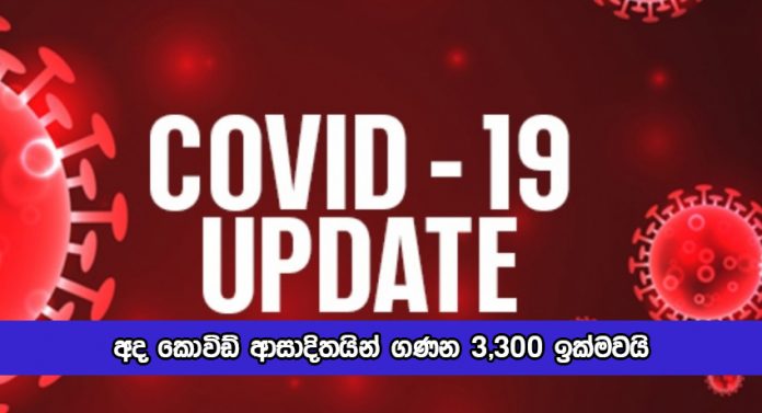 Covid New Cases Today in Sri Lanka - අද කොවිඩ් ආසාදිතයින් ගණන 3,300 ඉක්මවයි