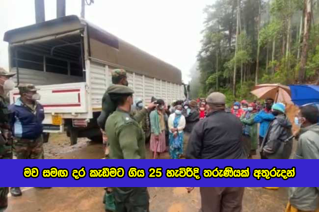 Missing Girl in Nuwara Eliya - මව සමඟ දර කැඩීමට ගිය 25 හැවිරිදි තරුණියක් අතුරුදන්