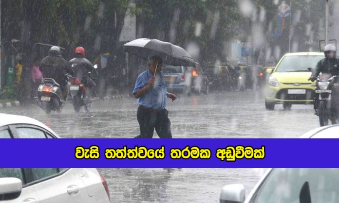 Today Weather Forecast - වැසි තත්ත්වයේ තරමක අඩුවීමක්