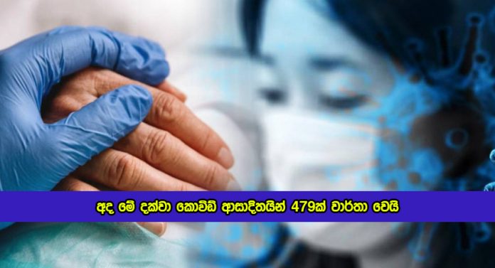 Covid New Cases in Sri Lanka Today -අද මේ දක්වා කොවිඩ් ආසාදිතයින් 479ක් වාර්තා වෙයි